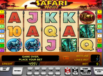 игровой автомат на деньги Safari Heat